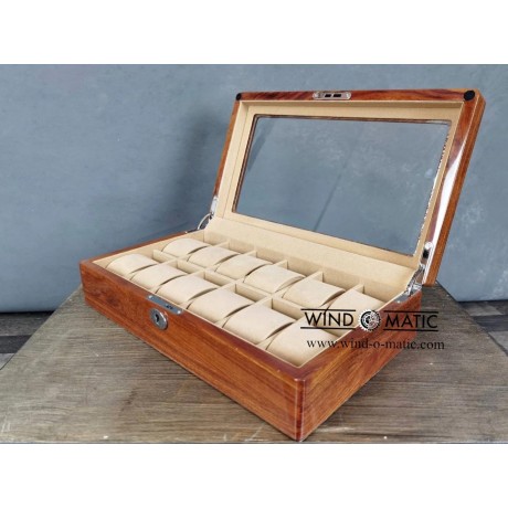 12 Solid Wood Watch Box (Window)