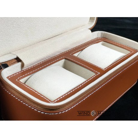 Top Grain Leather Watch Case for 2